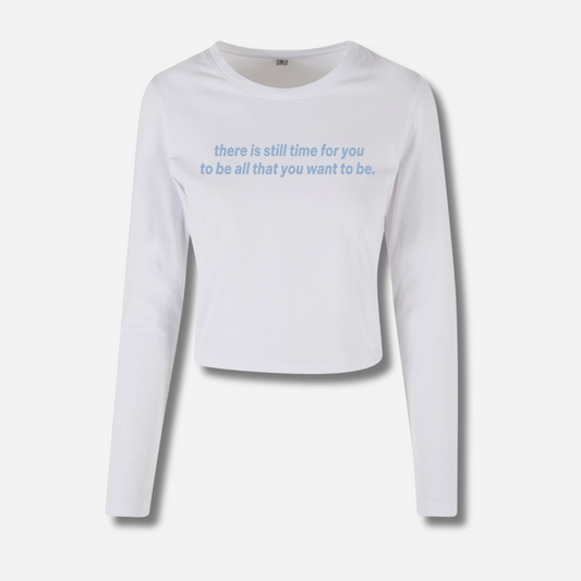 TIME longsleeve weiß/hellblau